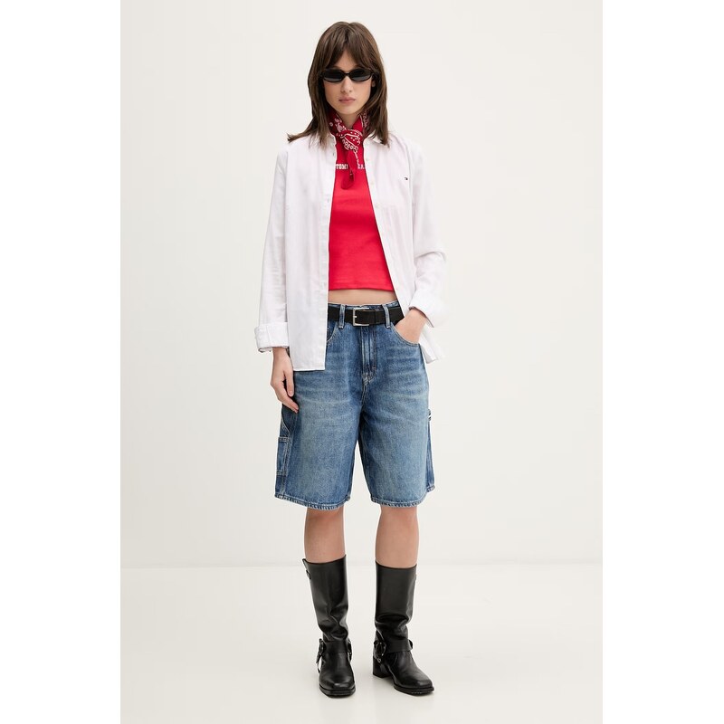 Tommy Jeans šortky dámské džínové