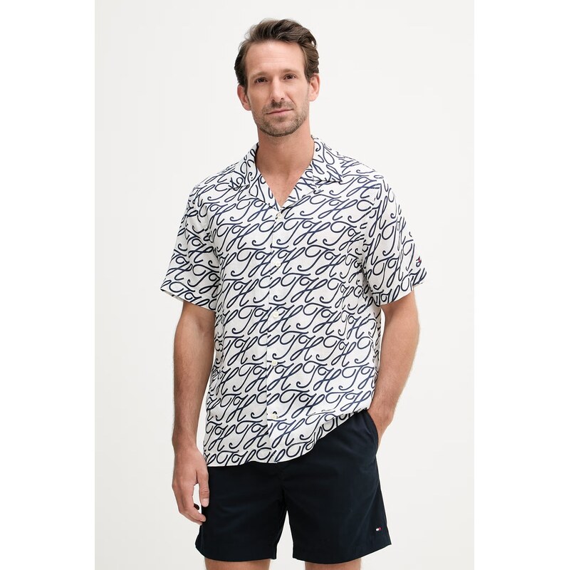 Tommy Hilfiger košile pánská se lnem SUMMER
