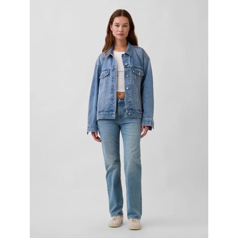 Džíny GAP Mid Rise Relaxed Straight 863802-00