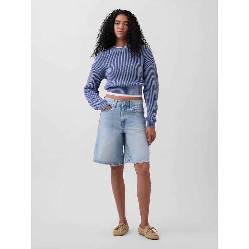 Džínové kraťasy GAP Mid Rise Longline 889871-00 115482165