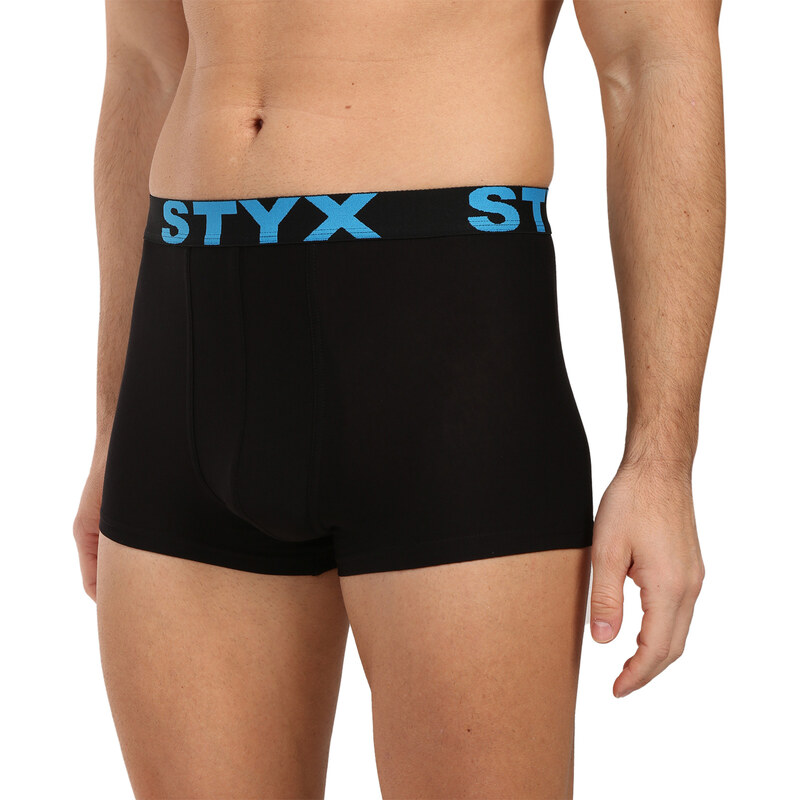 Pánské boxerky Styx sportovní guma černé (G961)