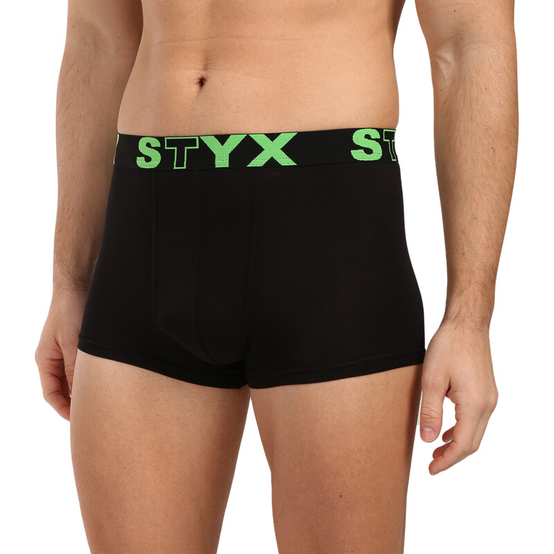 Pánské boxerky Styx sportovní guma černé (G962)