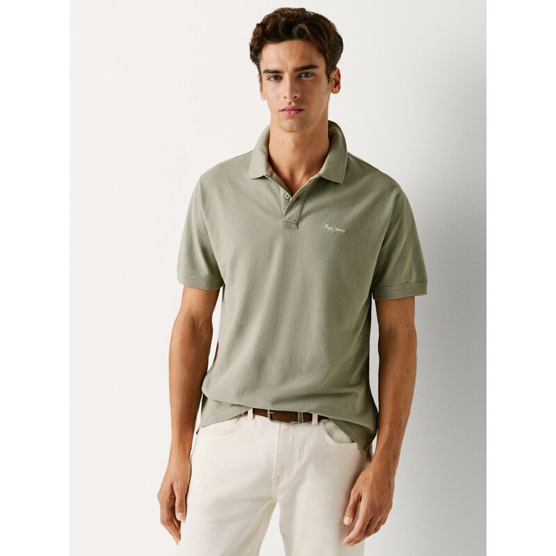 Pepe Jeans pánské zelené polo tričko