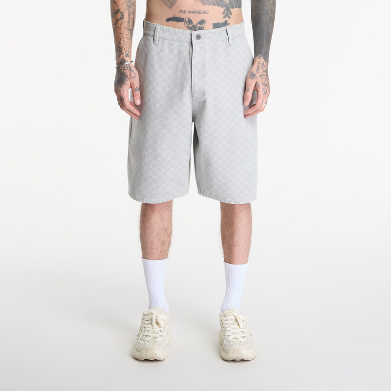 Šortky Daily Paper Washed Monogram Woven Shorts Grey S