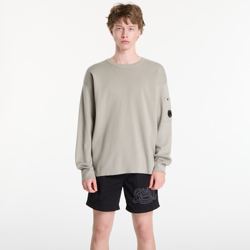 Svetr C.P. Company Cotton Sea Island Lens Sweater Dove XL