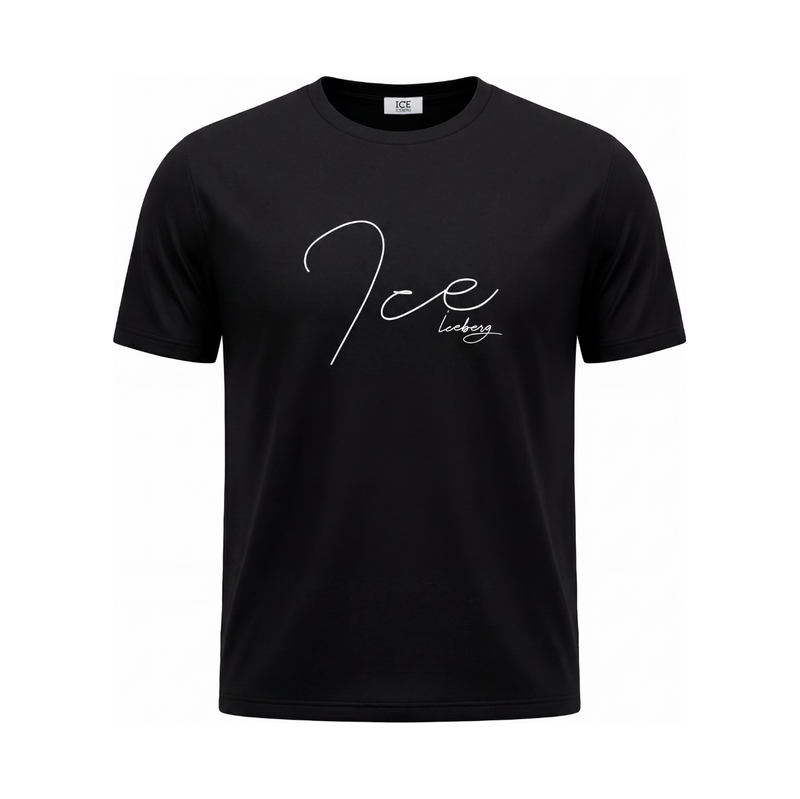 ICEBERG Signature Black tričko