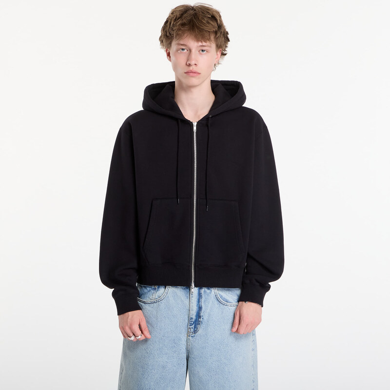 Mikina Patta Embro Classic Zip Up Hooded Sweater UNISEX Black S