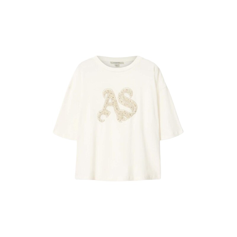 AllSaints Tričko ICON AMELIE stříbrná / bílá 115420394
