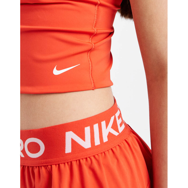Nike Training Pro Dri-FIT longline bra tank in red