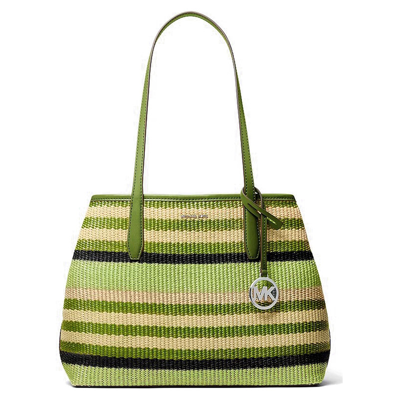 Michael Kors Avalon medium woven kabelka zelená multi