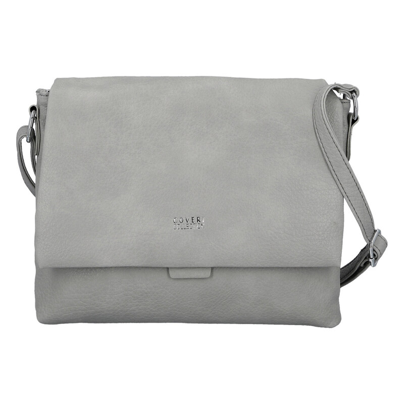 Coveri Stylová dámská koženková crossbody kabelka Mirabella, šedá 115483087