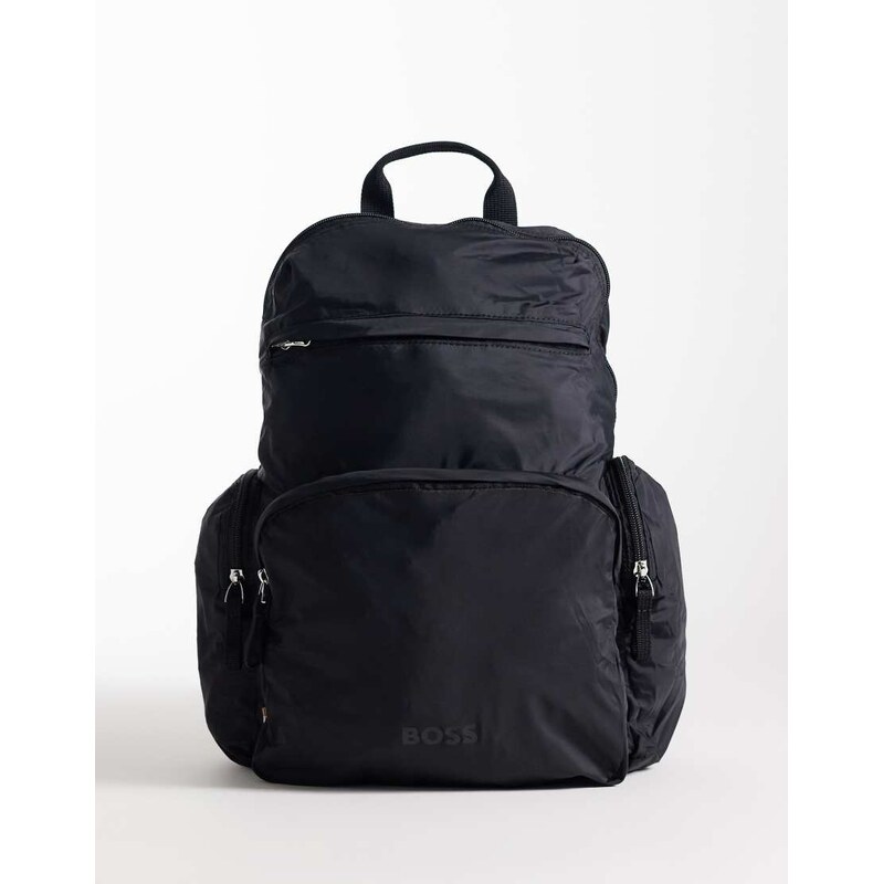 BOSS Orange Boss Packable tonal logo backpack in black