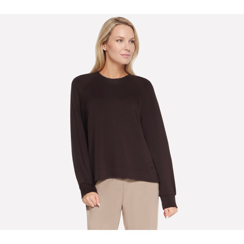 Skechers Ženy Cozy Luxe Crewneck v Hnědý, Velikost XS