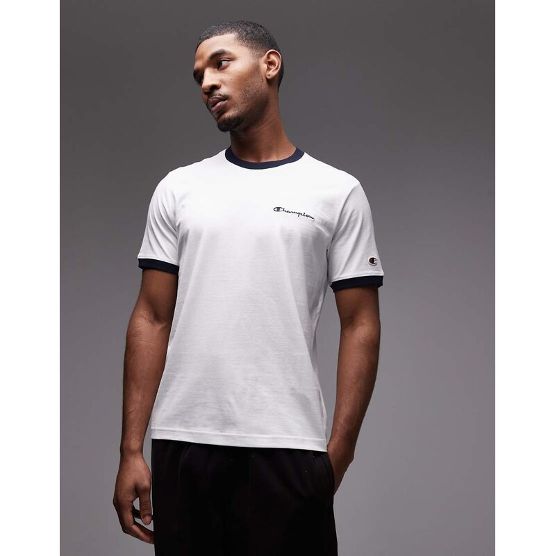 Champion Ringer t-shirt in white and black