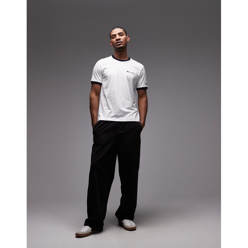 Champion Ringer t-shirt in white and black