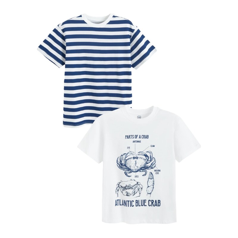 Cool Club Tričko kobaltová modř / bílá