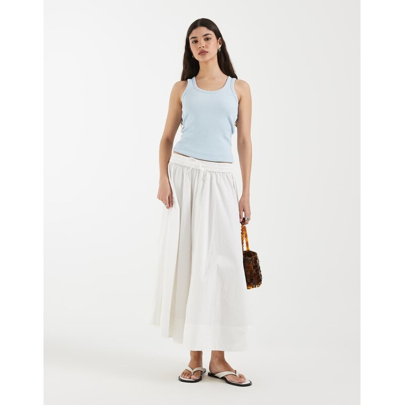 & Other Stories full circle maxi skirt in white