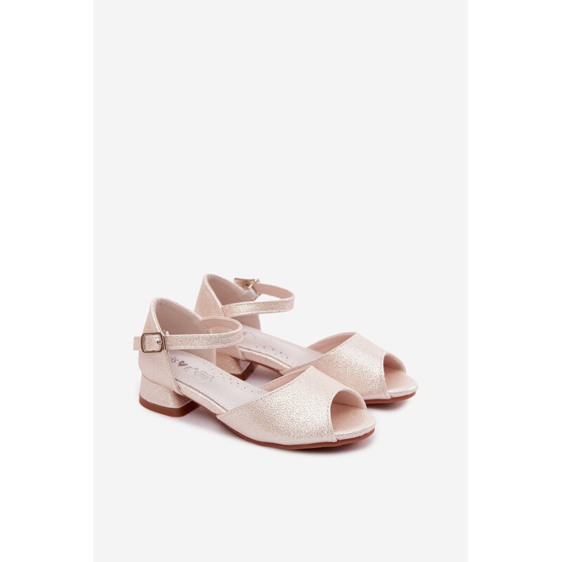 Lesklé Dětské Sandály Béžové model 22147109 - Boto
