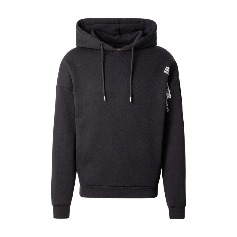 ALPHA INDUSTRIES Mikina černá / bílá 96937557