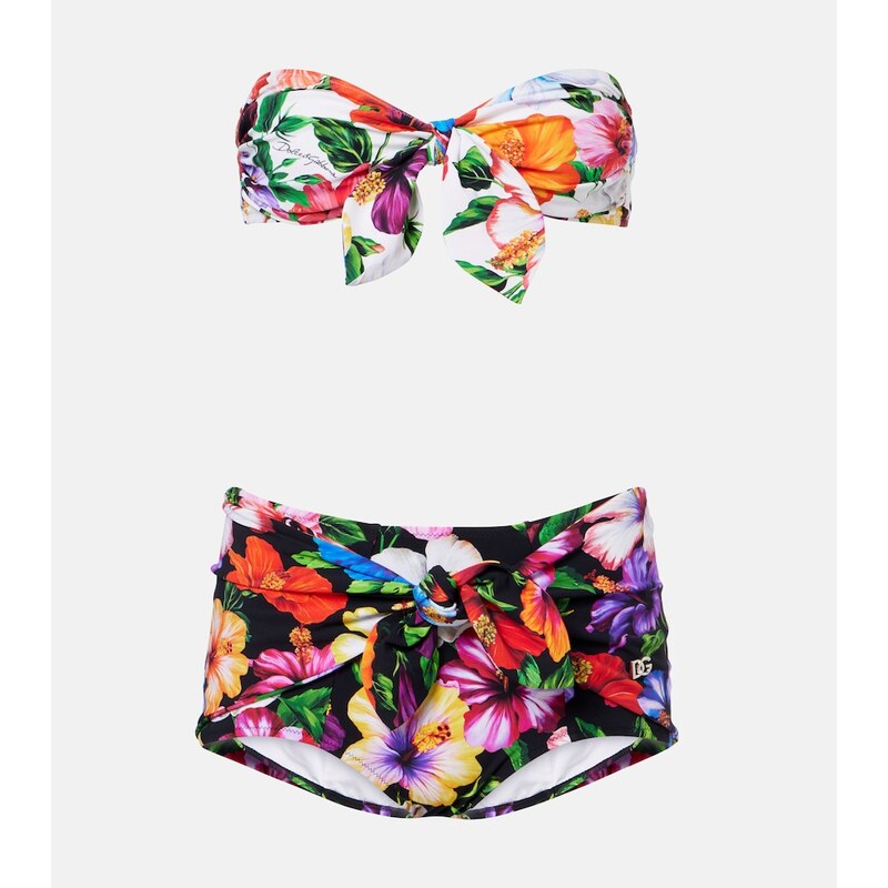 Dolce&Gabbana Bow-detail floral bikini