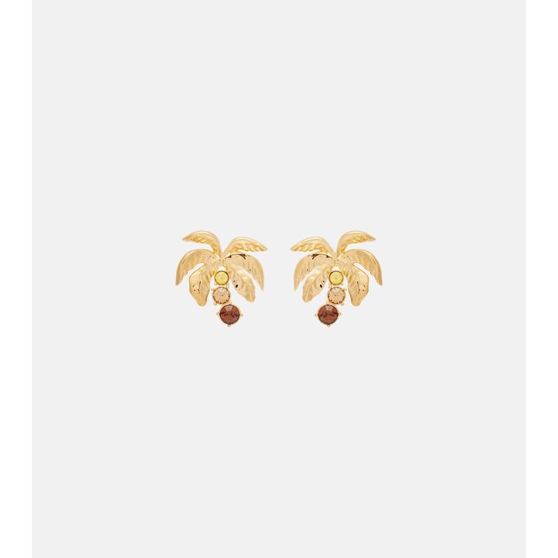 Oscar de la Renta Palm Tree embellished earrings