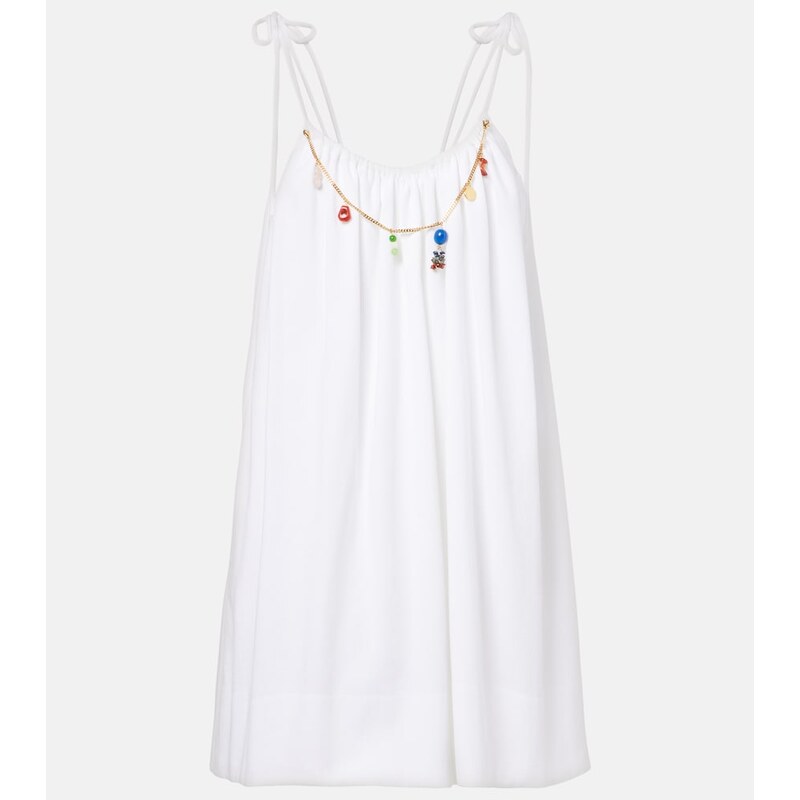 Stella McCartney Embellished cotton crêpon minidress