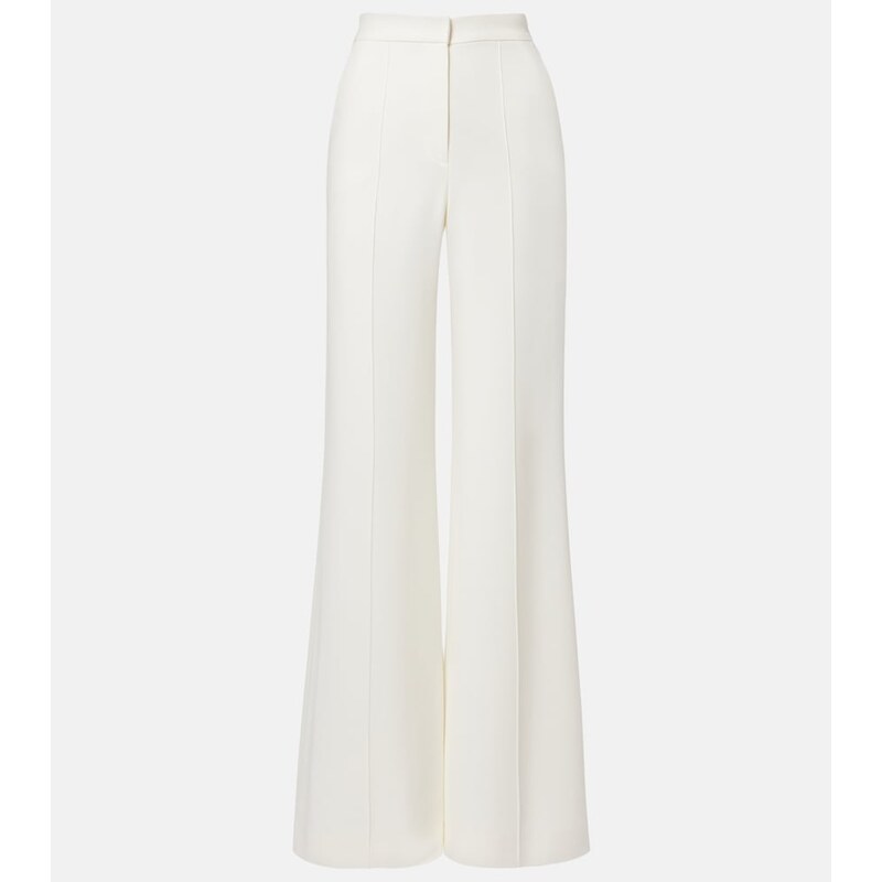Elie Saab High-rise cady wide-leg pants