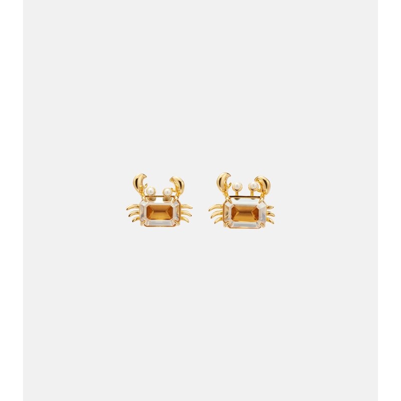 Oscar de la Renta Crab embellished earrings