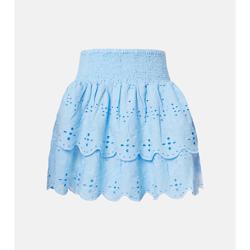 Melissa Odabash Riri broderie anglaise cotton miniskirt