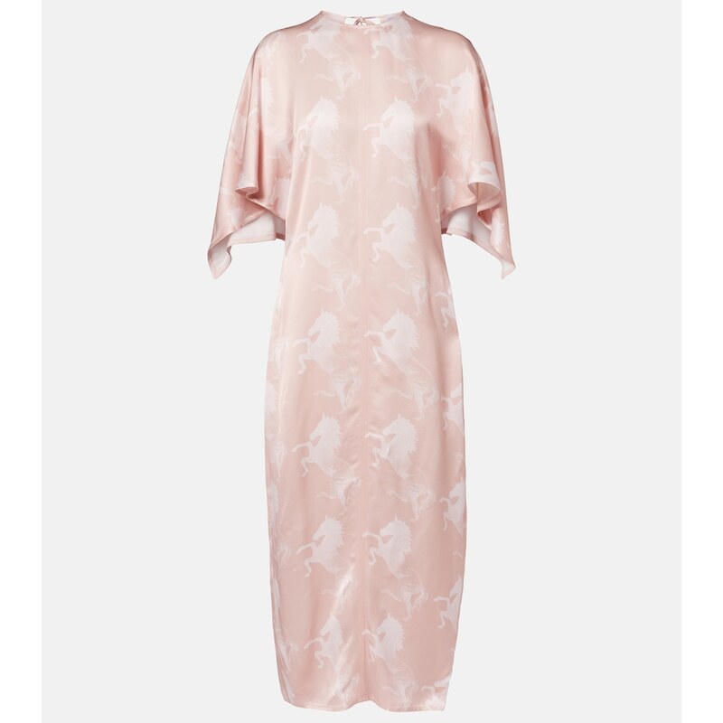 Stella McCartney Printed satin midi dress