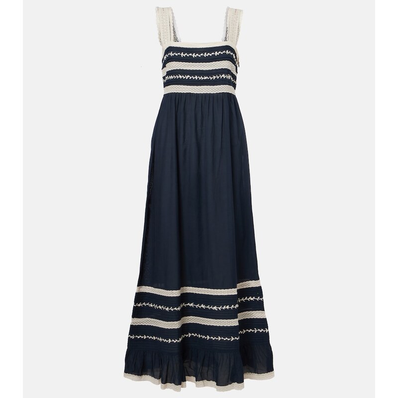 Rixo Malie embroidered midi dress