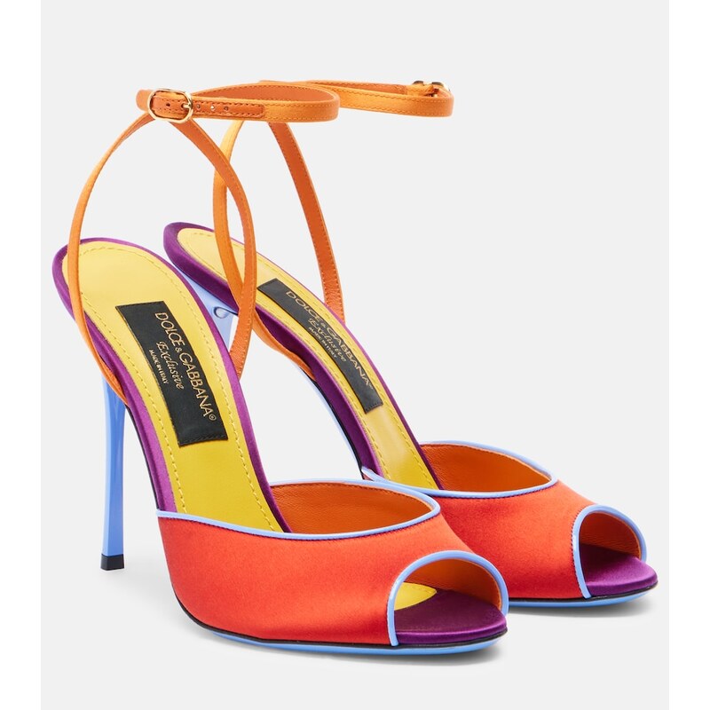 Dolce&Gabbana Keira satin slingback sandals
