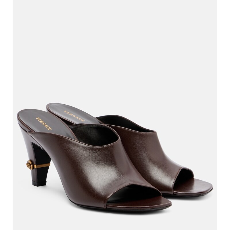 Versace Giulietta leather mules