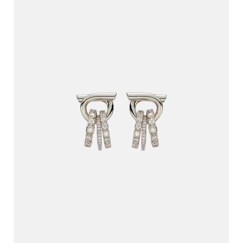 Ferragamo Gancini crystal-embellished earrings
