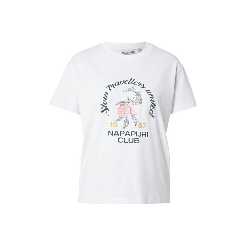 NAPAPIJRI Tričko SALMYS kari / jedle / lososová / bílá 115490029