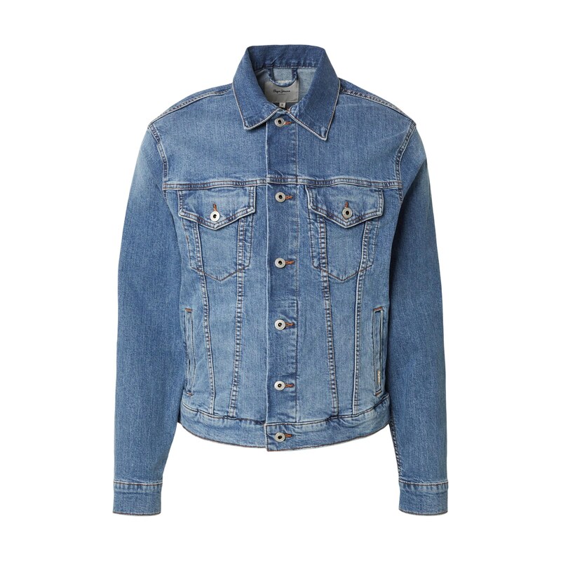 Pepe Jeans Přechodná bunda modrá džínovina