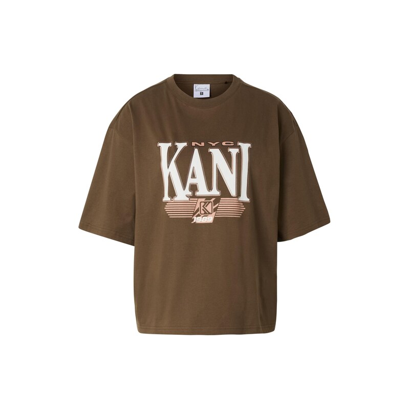 Karl Kani Tričko čokoládová / světle růžová / bílá 115490334