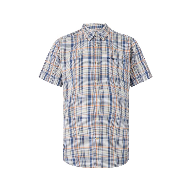 Barbour Košile 'Elton' enciánová modrá / limone / oranžová / barva vaječné skořápky