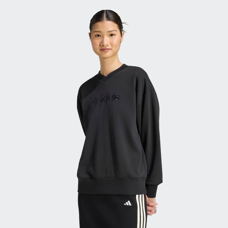 Adidas Saténová mikina Seasonal Essentials Satin V-Neck
