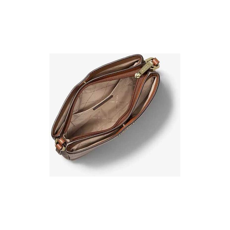 MICHAEL KORS kožená crossbody s peněženkou v dárkovém balení hnědá