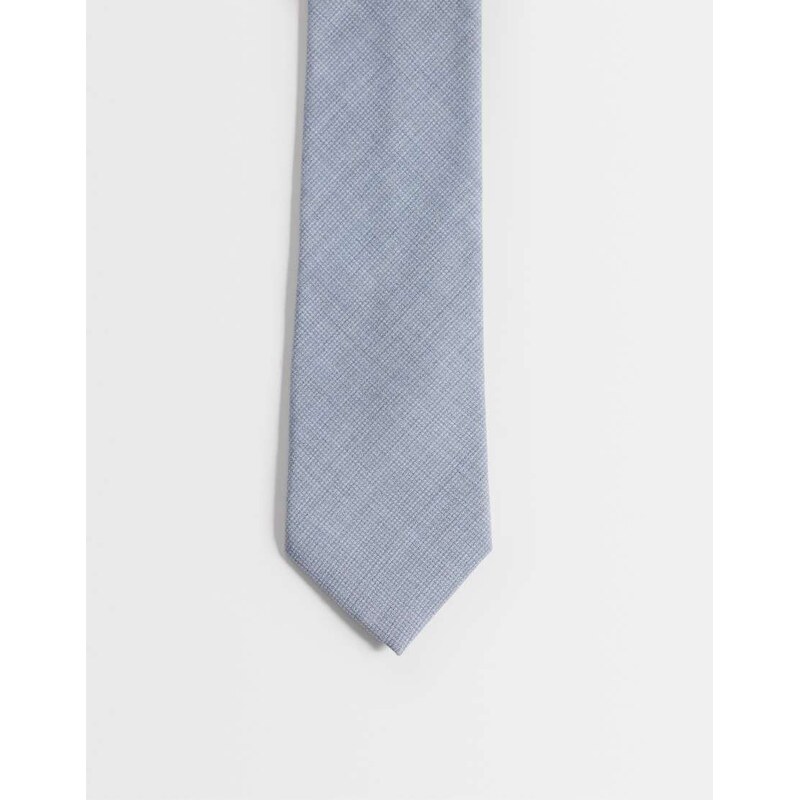 ASOS DESIGN textured tie in blue