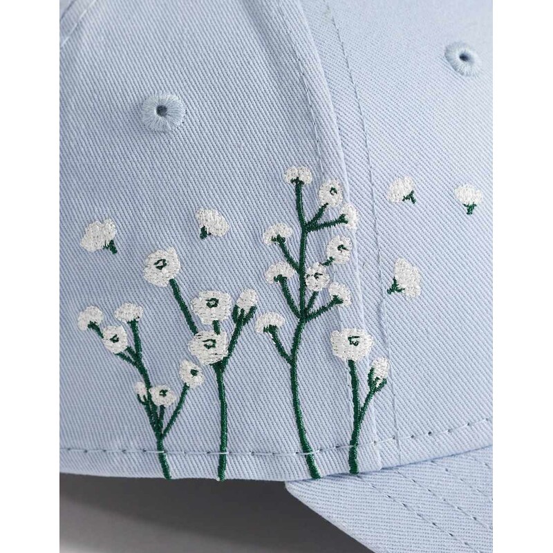 New Era LA Dodgers womens 9forty floral embroidery cap in blue