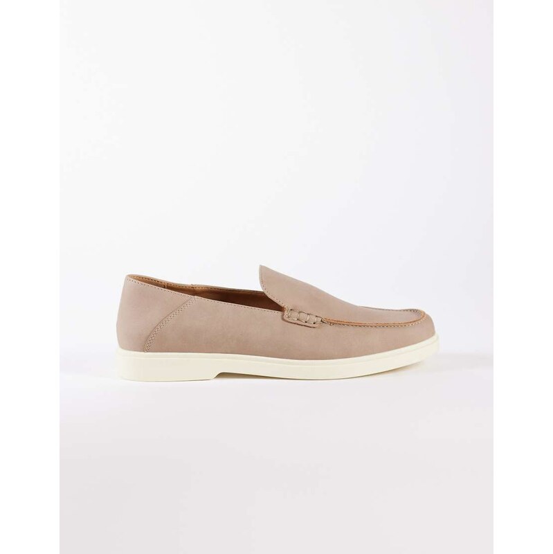 SEQWL Kayak loafer in faux nubuck taupe - STONE-Neutral