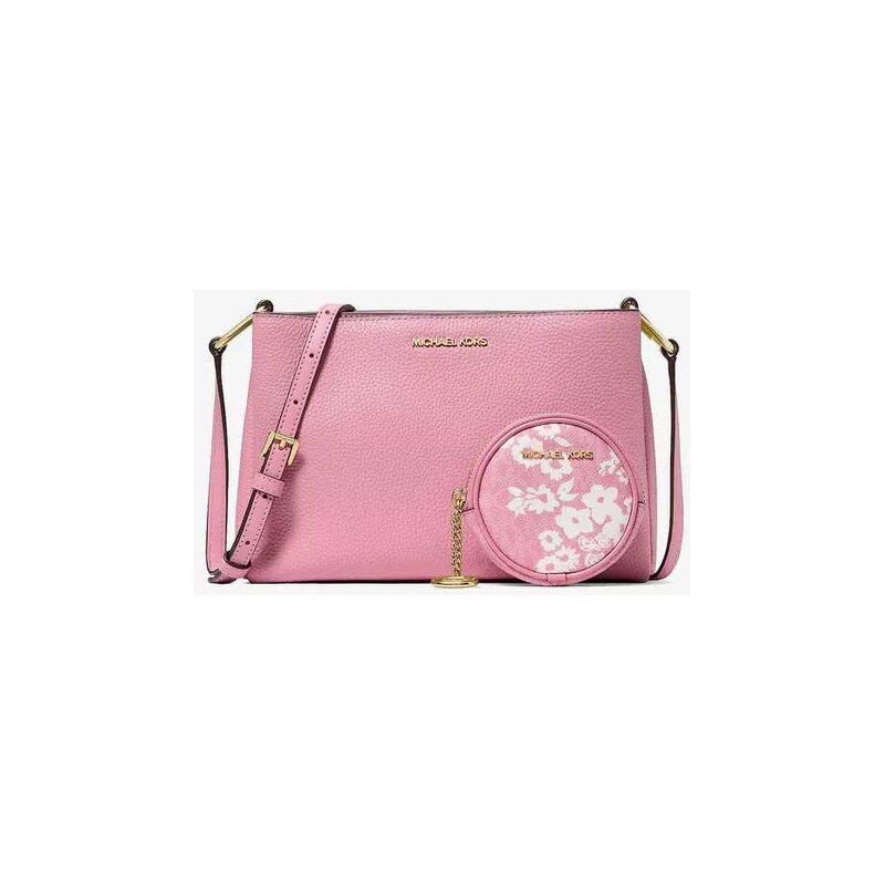 MICHAEL KORS kožená crossbody s peněženkou v dárkovém balení růžová