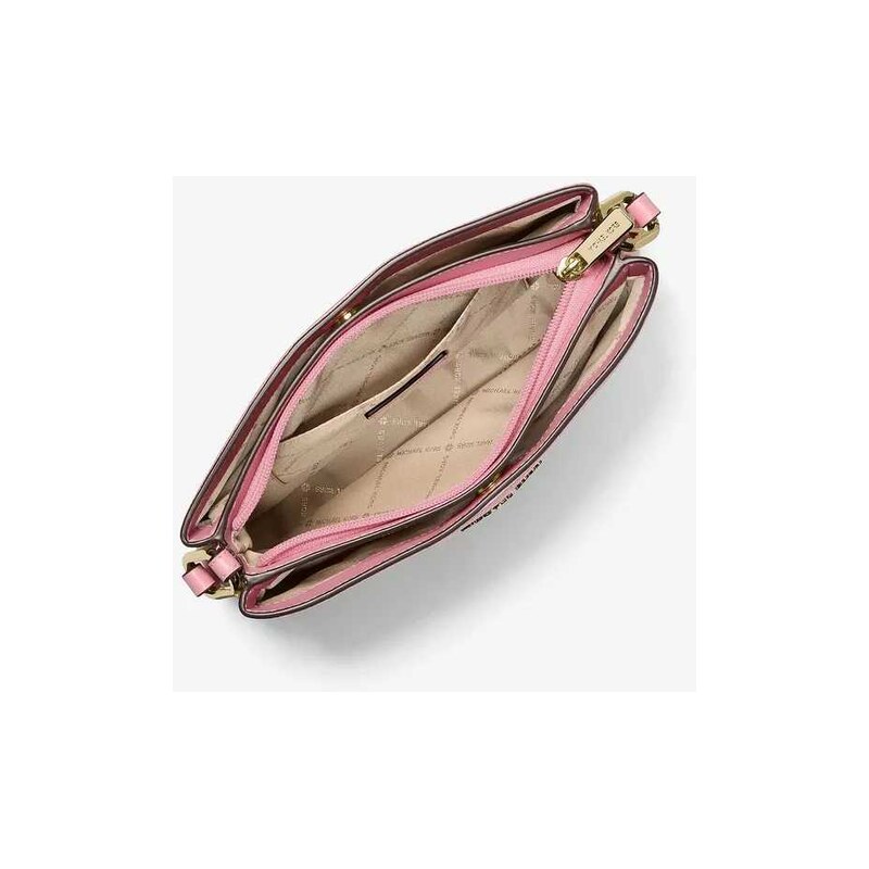 MICHAEL KORS kožená crossbody s peněženkou v dárkovém balení růžová