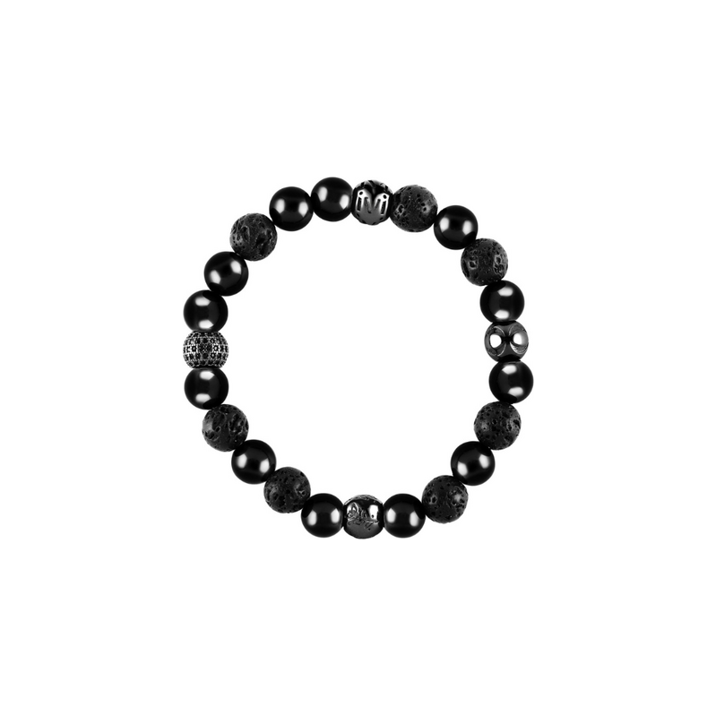 Olivie TERRA náramek ONYX & LÁVA BLACK 10037 115491936