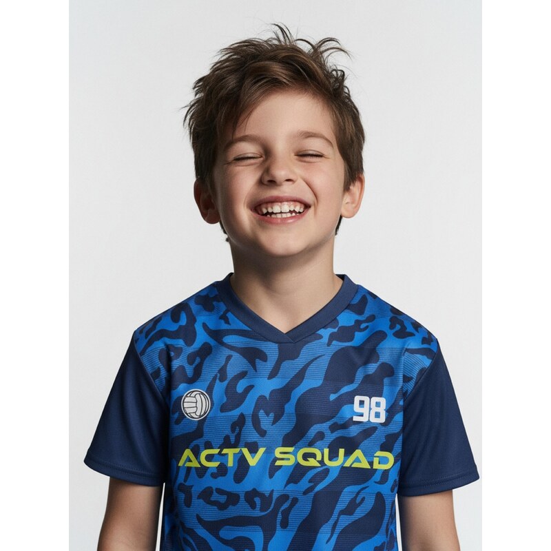 Sinsay - Tričko oversized Active - námořnická modrá