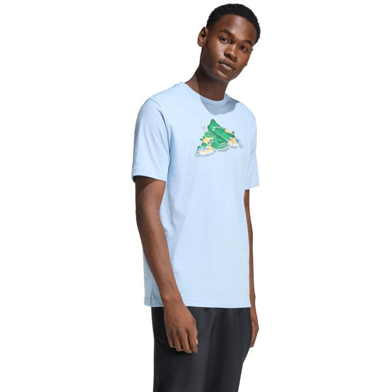 Pánské tričko adidas Novelty Mint light blue JZ5038 pánské