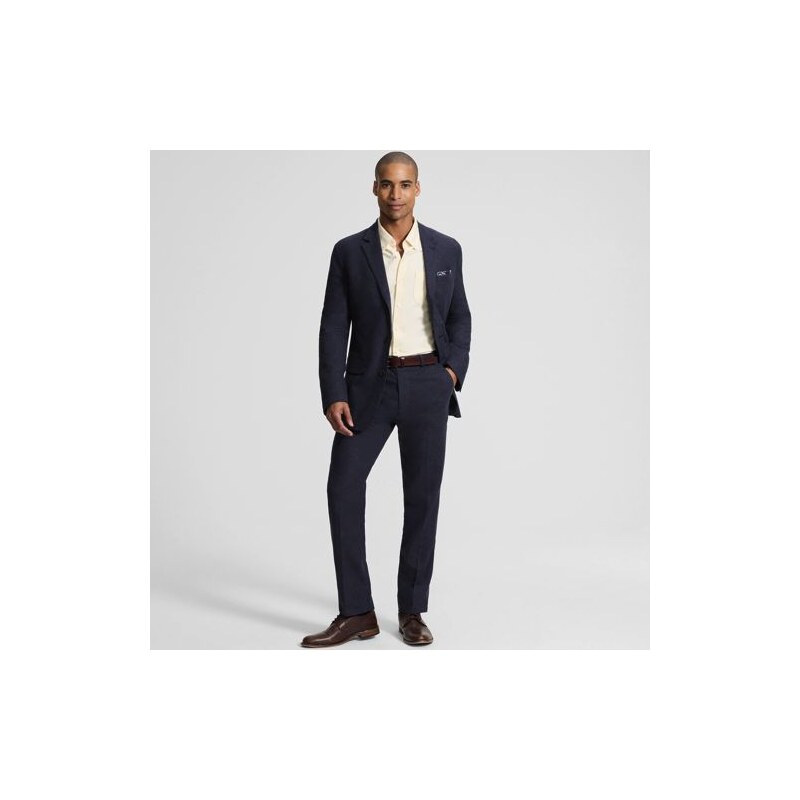 Soft Ease Linen Blend Classic Fit Trousers, Men, size: 38 28,