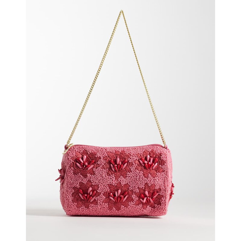 Accessorize floral embellished shoulder bag in pink 115493578